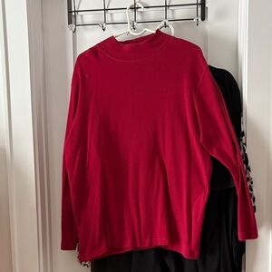 Jones New York Crimson Long Sleeve Tee